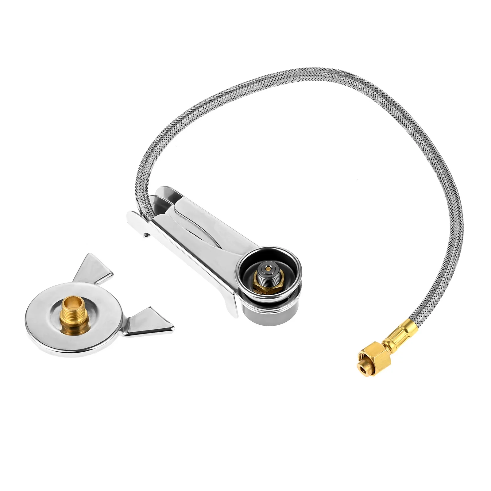 CB Can Adapter Connection Bracket Long Gas Tank Gas Stove Adapter Hose Burner Converter Durable Portable Camping Outdoor Cooking