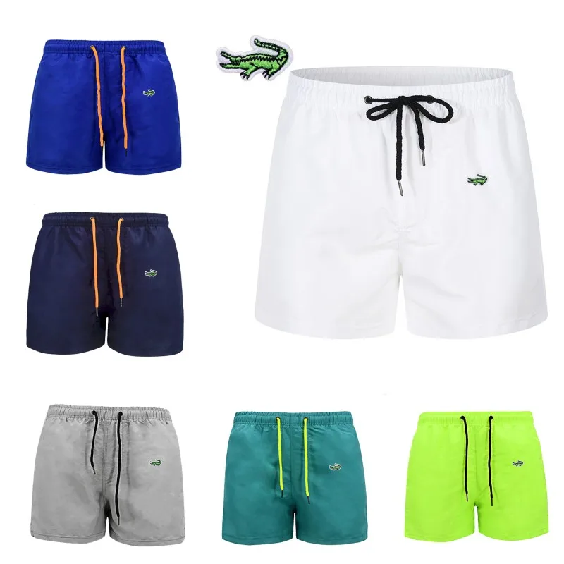 

2024 Quality Swimsuit Mesh Lining Quick drying Sports Sexy Swimsuit Summer Embroidered Shorts Men's Beach Shorts