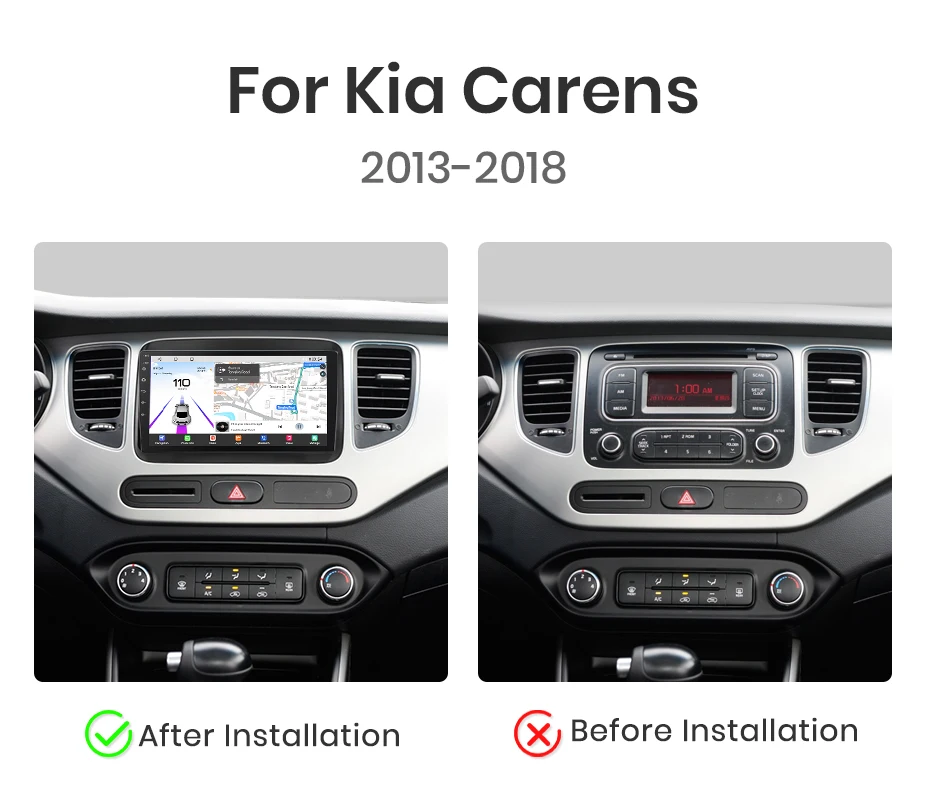 Junsun Qualcomm chip 8 Core Android 13 Auto Radio Für Kia Carens 2013-2018 2015 2017 Drahtlose CarPlay autoradio Stereo Multimedia – Detail 4