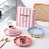 Le Creuset French Cool Color Ceramic Plate Set Nordic Breakfast Early Morning Cake Fruit Rainbow Gift Box Nordic Style Home Use 2