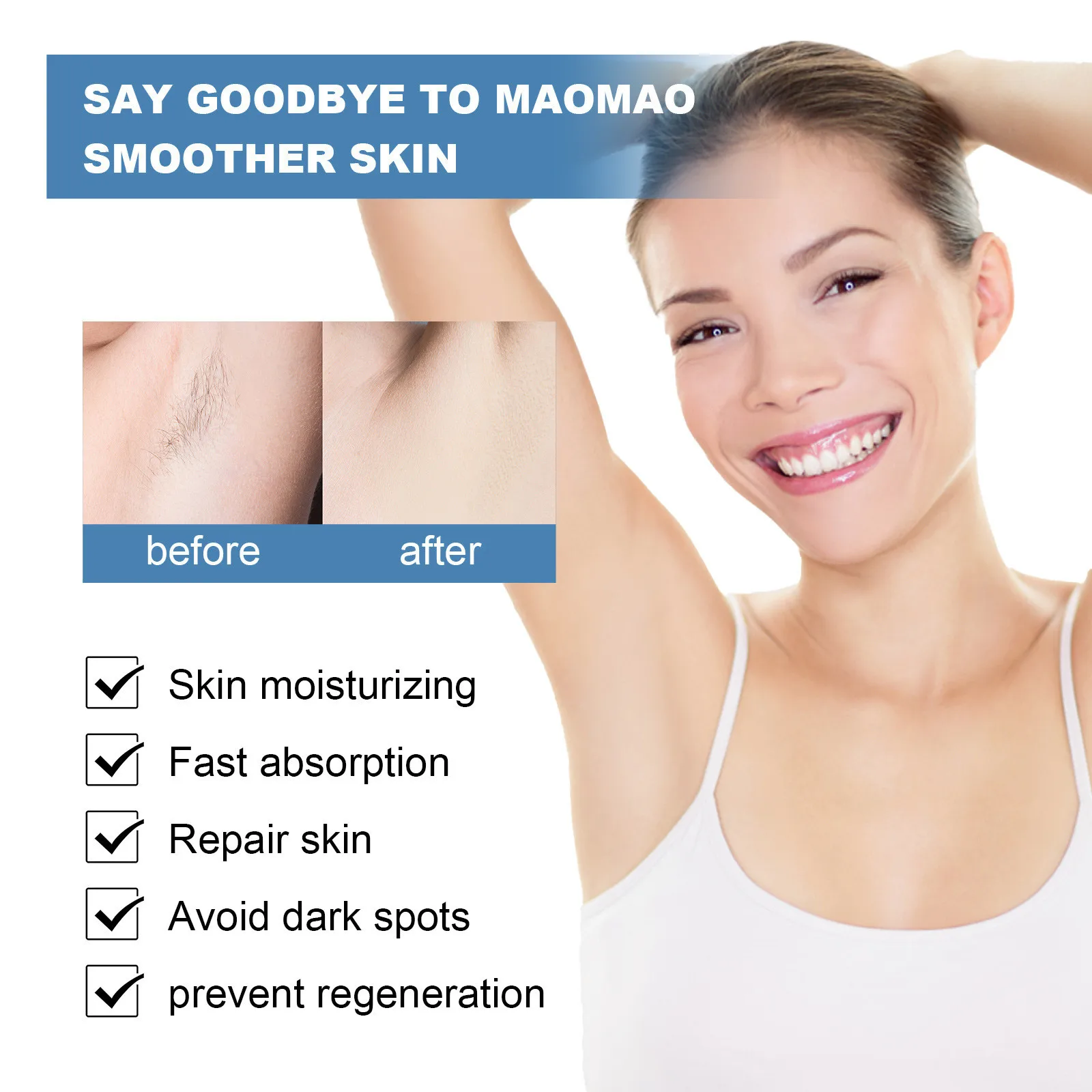 Hair Removal Remover Stops Ease Moisturizer 20ml Suitable for both men and women hair removal moisturizer