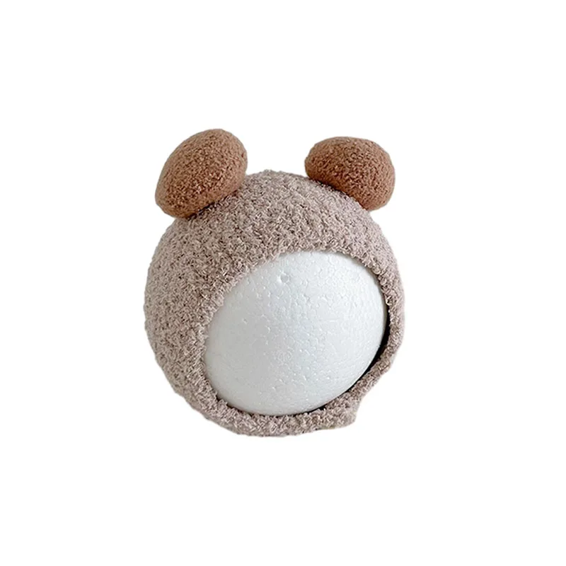 

Honganda Cute Baby Girl Boy Bear Ear Hat with Button Infants Fuzzy Warm Beanie Cap for Unisex Baby 0-24 Months