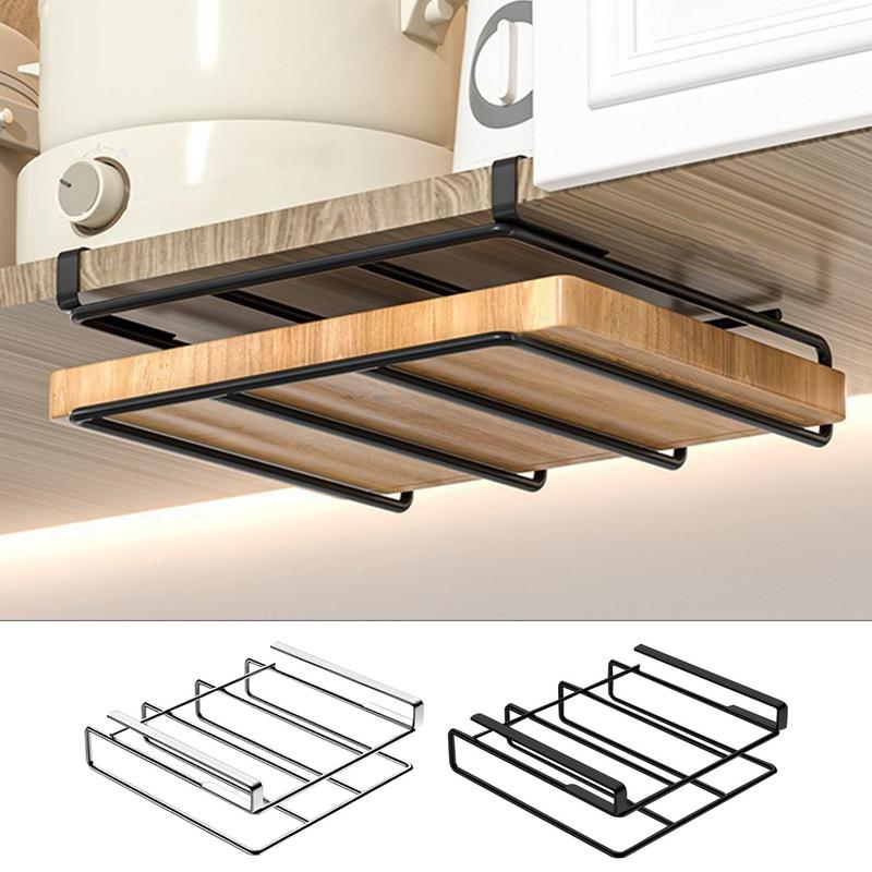 Under Cabinet Cutting Board Holder Kitchen Organizer Rack With Hooks Rack Holders Kitchen Shelf Under Cabinet Board stand
