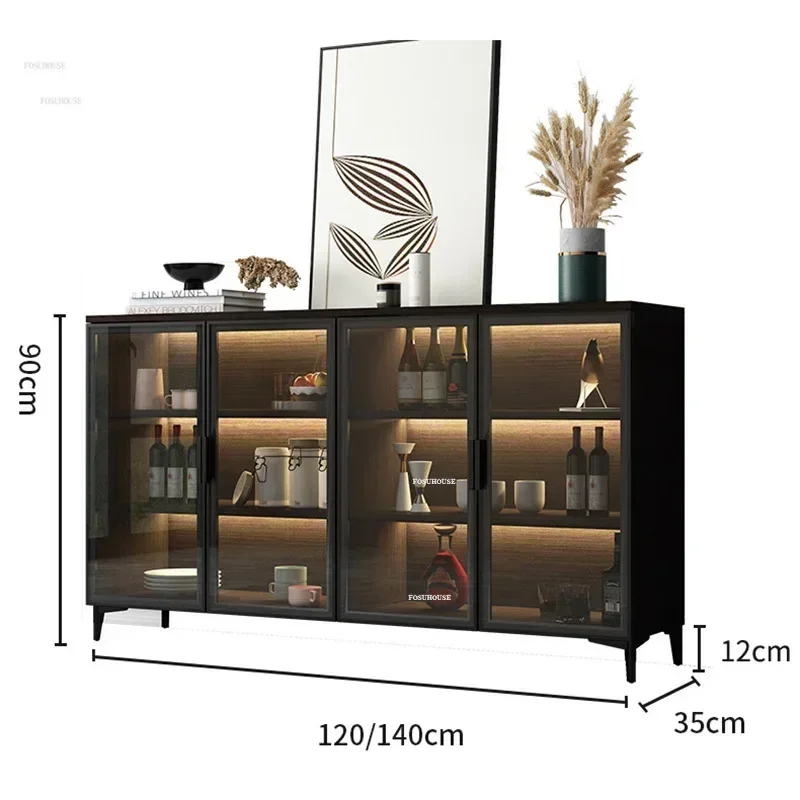 Italian Minimalist Wood Sideboards Kitchen Locker et Sideboard Light Luxury Living Room Furniture Home Hotel Storage Cabinet