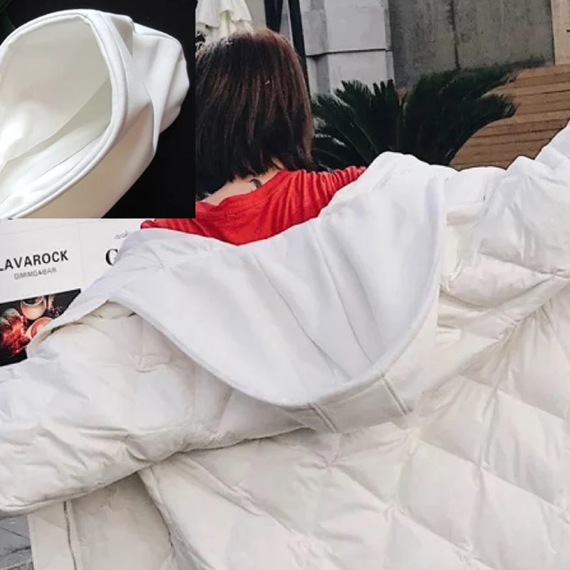 Diy Winter Detachable Button Cotton Coat Hat Down Hooded Sweater Sweatshirt Hat Collar Unisex Big Fake Collar