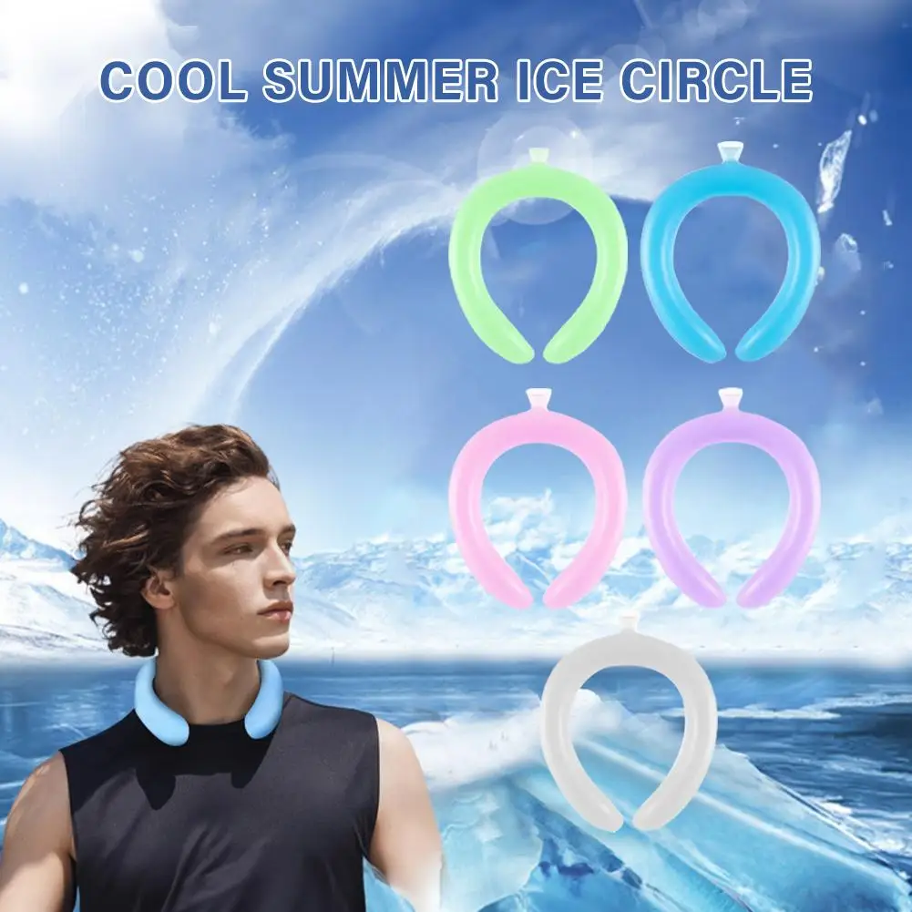 

Summer Wearable Neck Cooling Long Lasting Ice Circle Sports Running Outdoor Camping Cycling Neck Fishing Cooler Rings K6G7