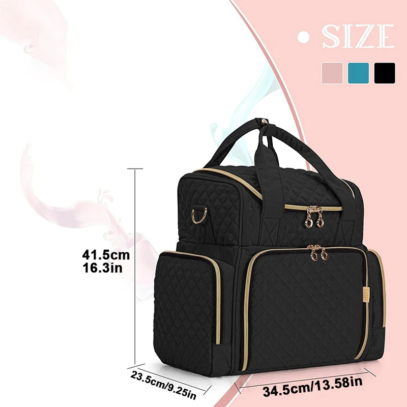 네일 광택제 정리함, 이동식 가방 및 도구 보관 포켓, 24 병 보관