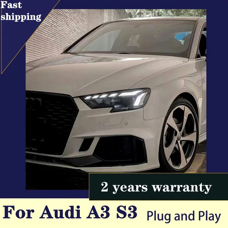 

Car Accessories for Audi A3 Head Light 2013-2021 A3 Headlight S3 A3L DRL Turn Signal Low High Beam Projector Lens