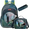 School Bags for Boys Elementary Students Backpack Set with Lunch Bag Pencil Case Kids Back to School Bookbag Mochilas 1