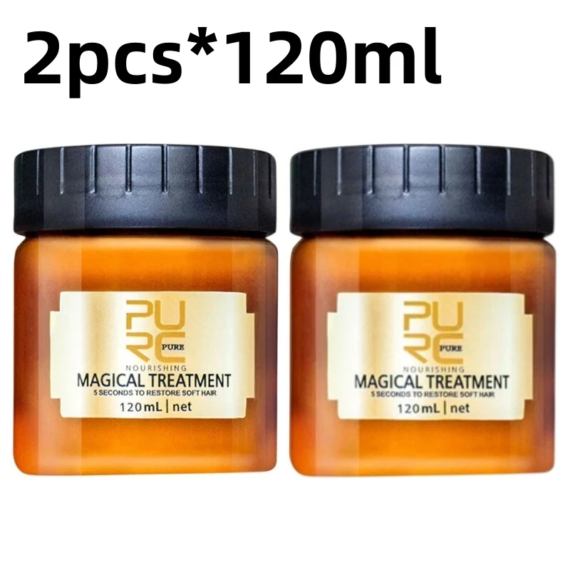 

2pcs Original PURC keratin Hair Mask120ml Magical keratin Hair Treatment Cream 5 Seconds Repairs Damage Hair