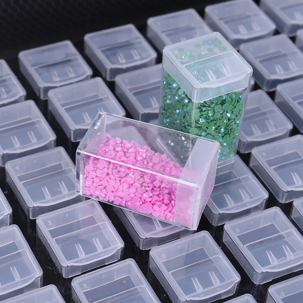 54 Bottles Diamond Painting Accessories Tools Storage Containers Bag Diamond Painting Tool Pen Carry Case Mosaic Storage Box