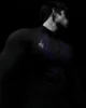 Breathedivinity Compression Shirt Short Sleeve tops Muscle GYM Fitness Mock Neck in Black Wolves Club Y2K 5