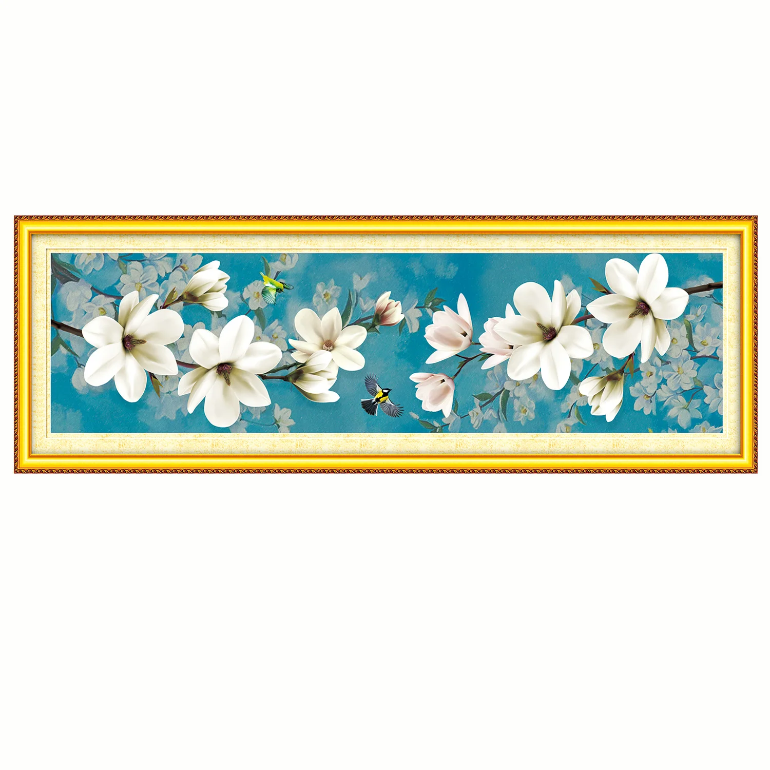 Magnolia Flower And Bird Cross Stitch DIY Kit 11CT 9CT Handmade Embroidery New Home Decoration Painting Crafts Painting Pack Set cross stitch kit
