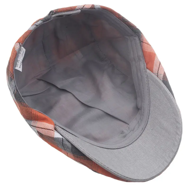 Four Seasons Cotton Striped Print Newsboy Caps Flat Peaked Cap Men and Women Painter Beret Hats 117