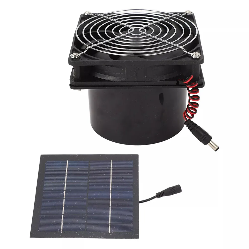 Monocrystalline Silicon PET Solar Panel Vent Fan Solar Ventilation Fan Portable Size Powerful Panel Enhanced Ventilation
