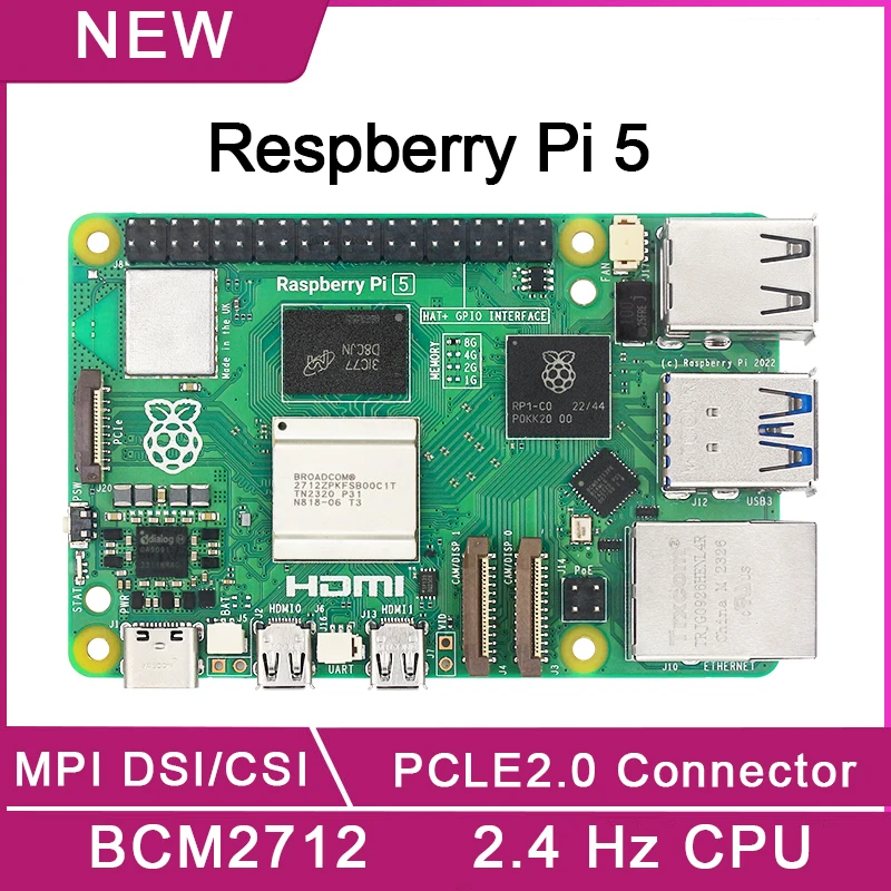 Scheda Di Sviluppo Raspberry Pi 5 4Gb 8Gb Ram Kit Opzionale Per Computer Raspberry Pi 5 Originale Ufficiale