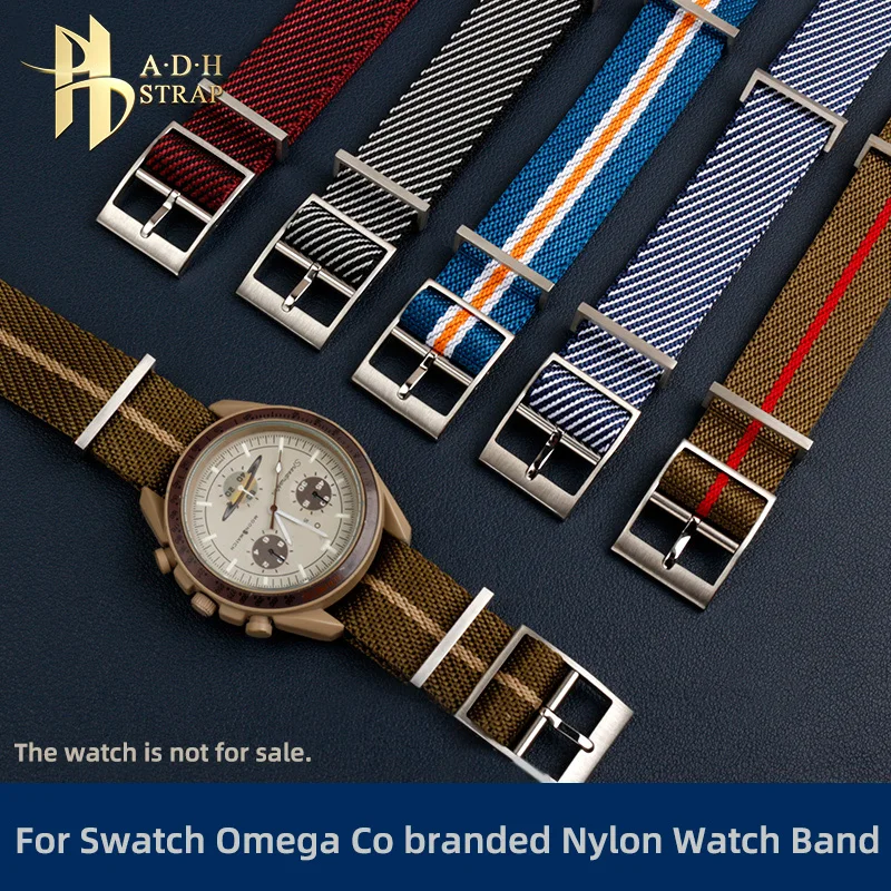 Per Swatchomega Co Cinturino Per Orologio In Nylon Con Marchio Moonswatch Cinturino Impermeabile Cinturino Per Orologio Da Polso In Tela Integrato 20M
