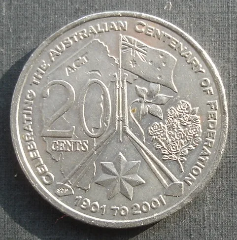 

Australia 2001 20 Points Commemorative Coin Federal Centennial Capital Territory Student Works