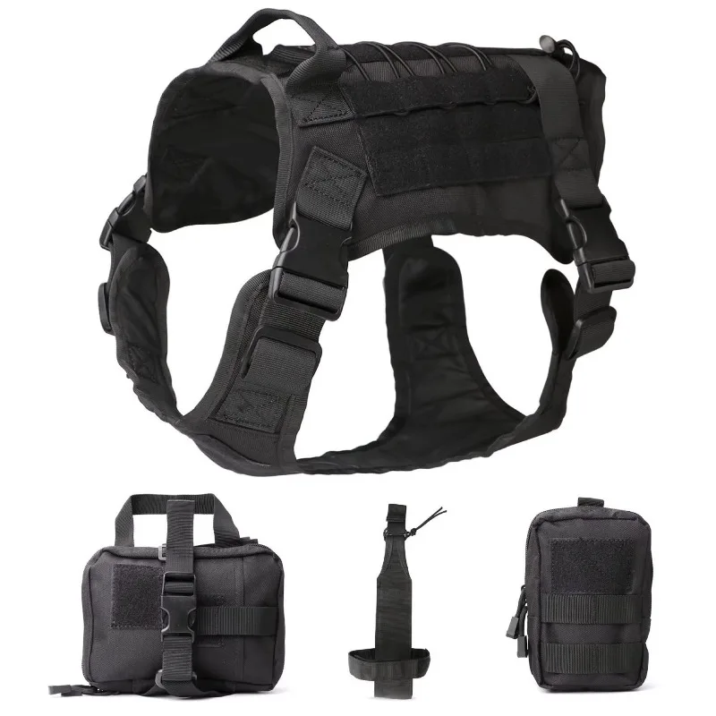 Dog Tactics Trainer Training Vest Backpack Harness Perro Para Accessories Big Dog Harnesses