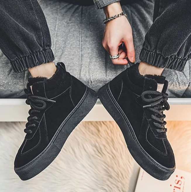 Herren Winter Vintage High-top Stiefel Mit Warmem Fleecefutter_voghion.com