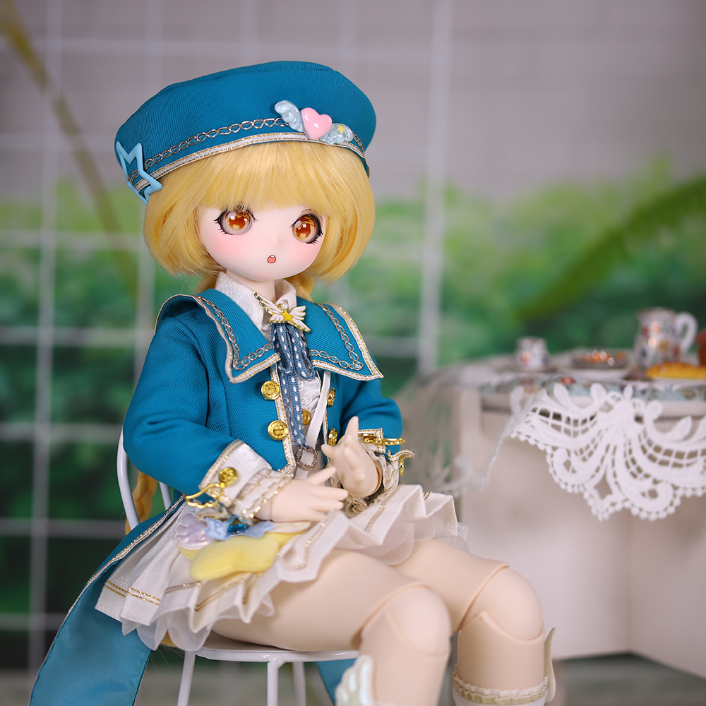 DBS 1/4 BJD 45cm doll Christmas style joint body with dress, wig, make-up face for girl gift