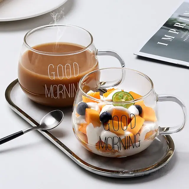 Creative Heat-Resistant Glass with Handle Breakfast Cup: The Perfect Cup for a Good Morning