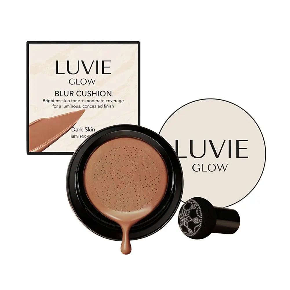 LUVIE GLOW Mushroom Head Cushion Foundation BB/CC Cream Oil-Control Moisturizing Brightening Buildable Coverage Korean Beauty – Detail 20