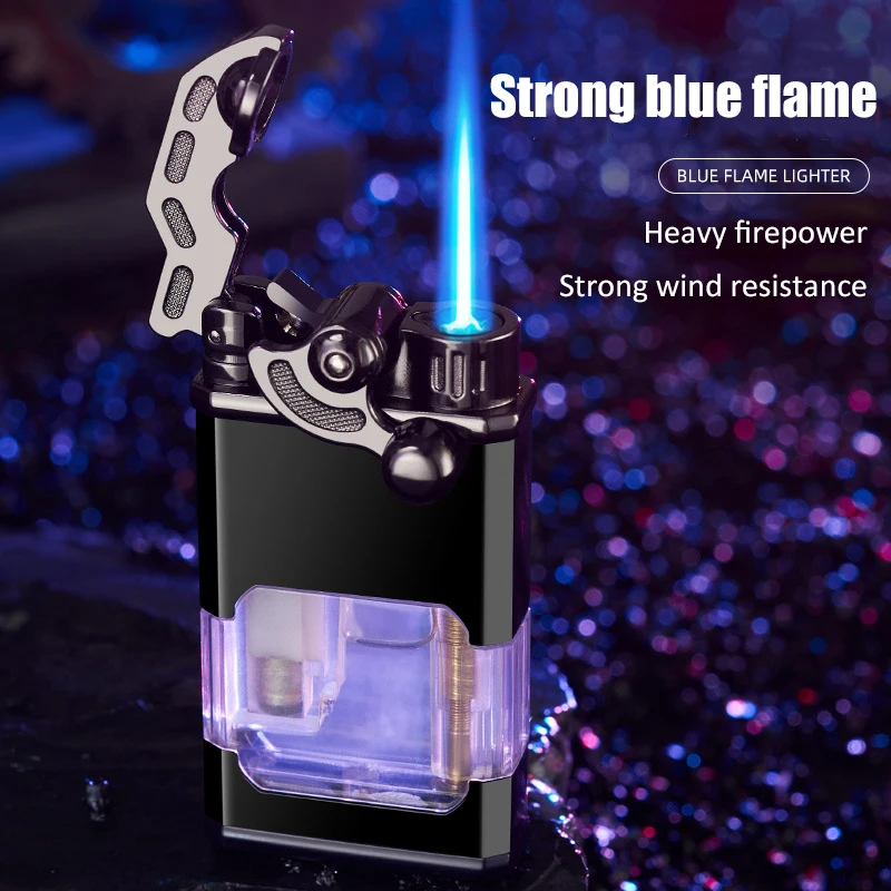 

New Vintage Rocker Lighter, Creative Direct Injection Windproof Cigarette Lighter, Men's Gift Cigar Igniter, Outdoor Camping Kit