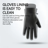 LOOGDEE Warmth Cycling Gloves Winter Flip Finger Touch Screen Outdoor Windproof Anti-slip Running Climbing Warm Ski Inner Gloves 2