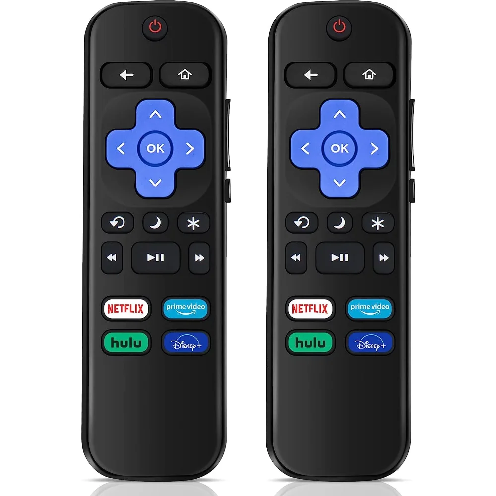 

2Pcs Replaced Remote Control for Roku TV,Compatible for TCL Roku/Onn Roku/Insignia Roku Ect,withNetflix+Hulu/Prime Video Buttons