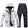 Winter Ski Suit Set Cold Snowboard Men/Women Double Board Hooded Skiing Ski Suit Waterproof Windproof Outdoor Skiing Jacket/Pant 2