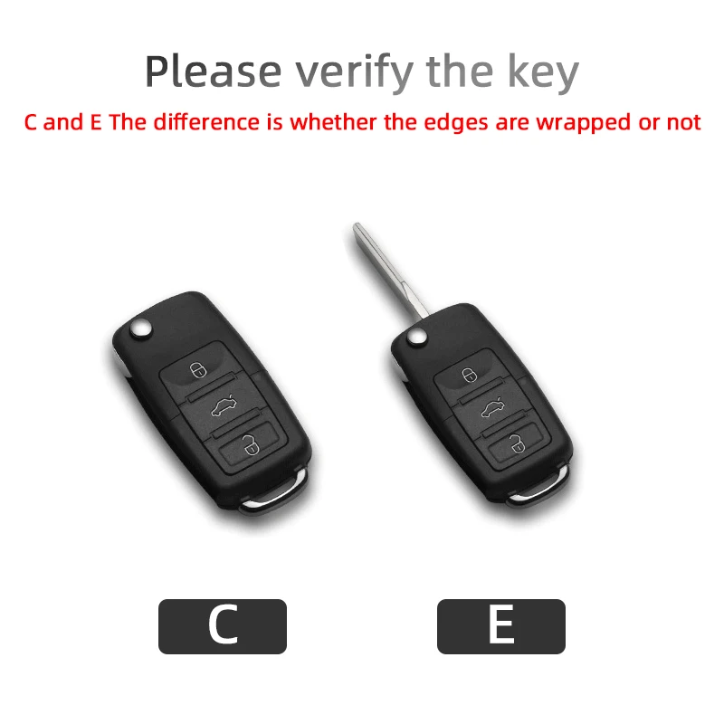 Suede Leather car key case for Volkswagen VW Polo Golf Passat Tiguan Beetle Caddy T5 Up Eos Skoda Octavia Seat Leon Altea