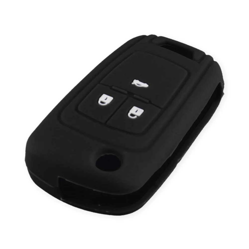 KEYYOU 2/3BT Remote Silicone Rubber Car Key Case Cover For Chevrolet Cruze Aveo Camaro Epica Lova Sail Spark OPEL Astra Corsa