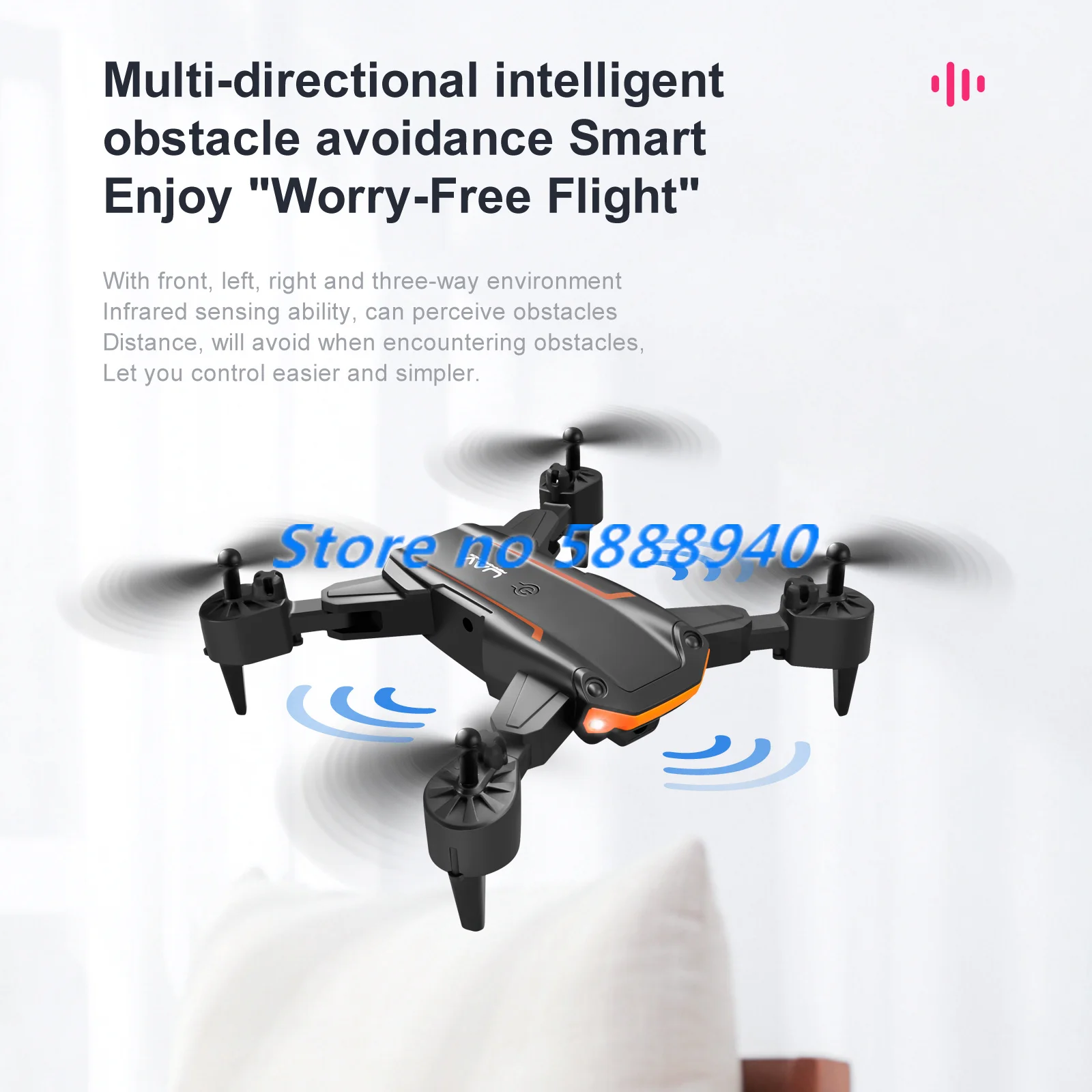 4K HD Dual Camera RC Dron Mini Drone Three-way Infrared Obstacle Avoidance Altitude Hold Mode Foldable RC Quadcopter With Bag To RC Quadcopter luxury