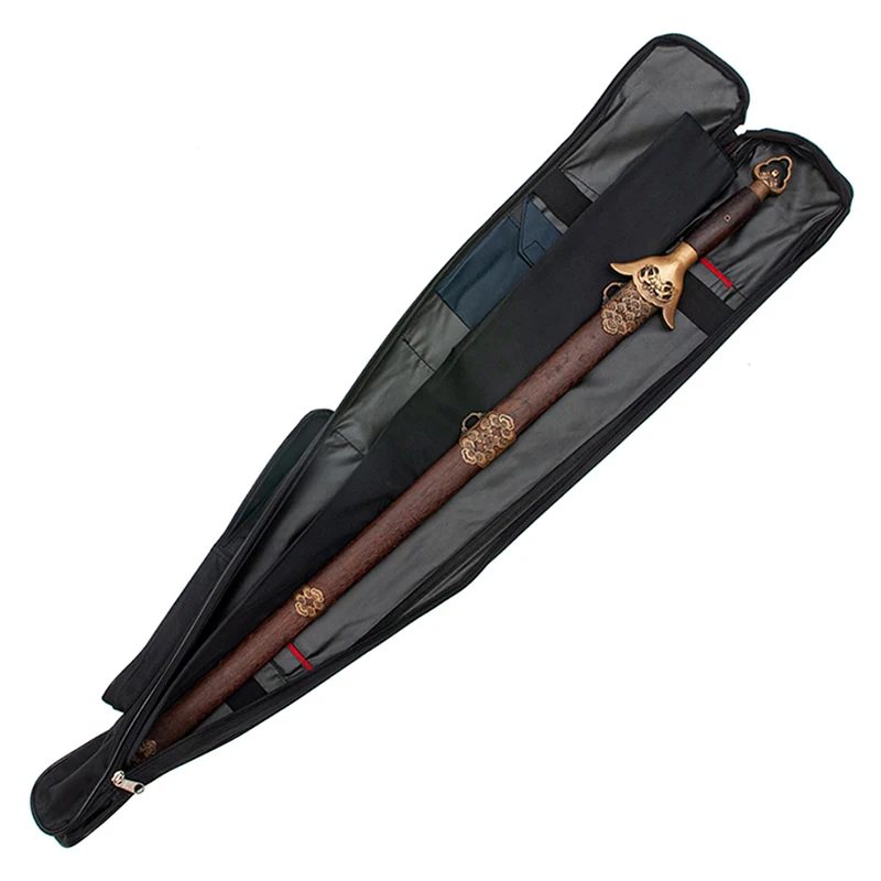 Sword Bag 1.1 Meter Sword Bag Can Packed 2 Sword Waterproof Bag for Stick Knife Katana Kendo Holder Carry Case Tai Chi Shoulder