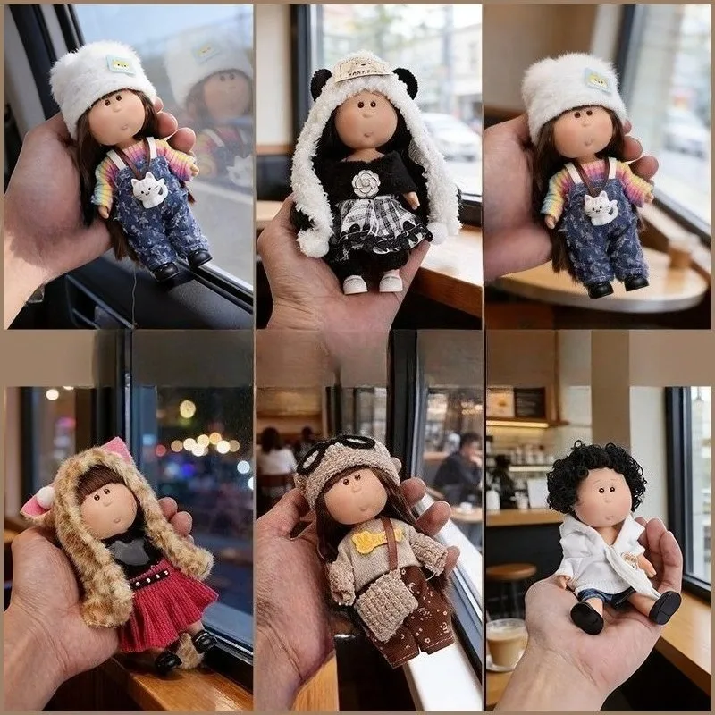 14cm 미니 감자 인형 및 의류 3D 시뮬레이션 눈 움직임 관절 힌지 장난감