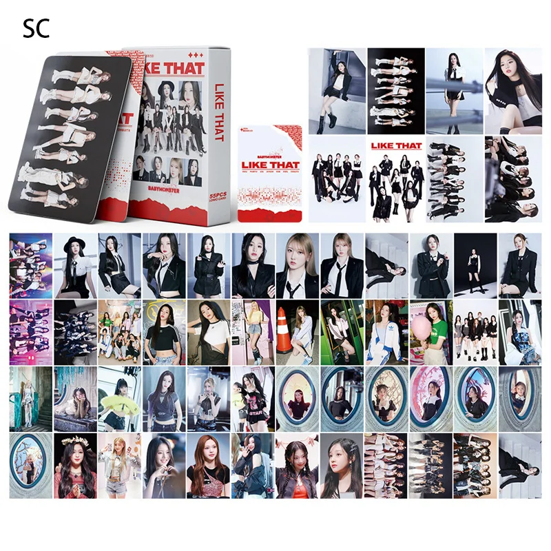 K-pop 55pcs/set Baby Monster Returns Album Single LIKE THAT LOMO