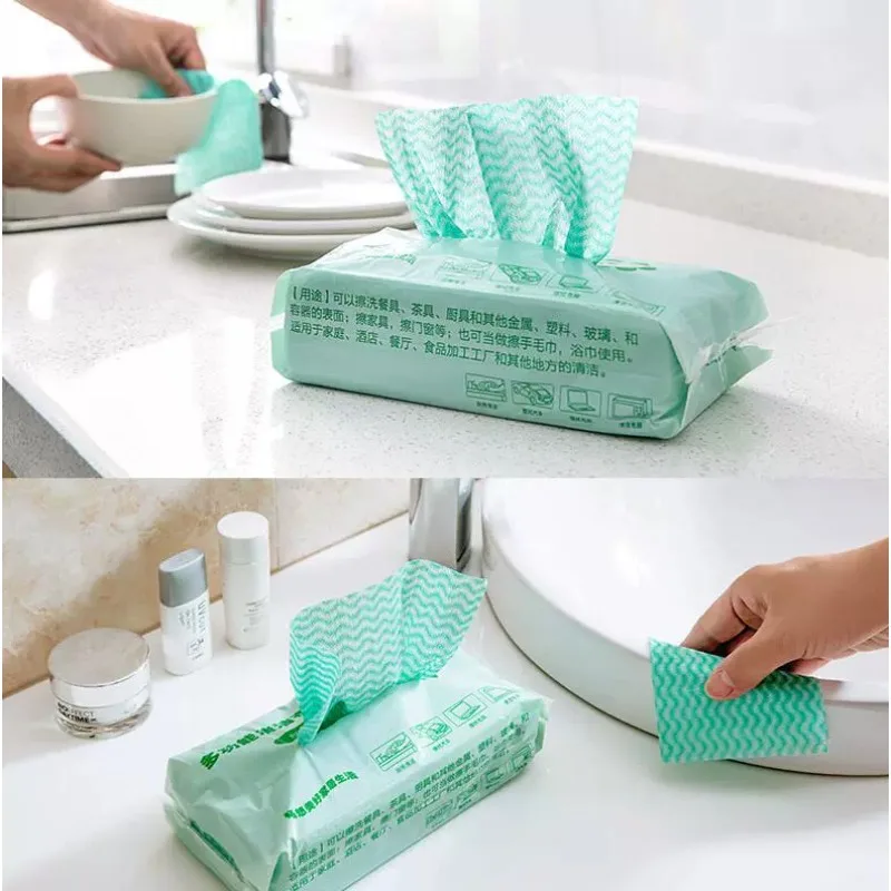 80-Pack Disposable Absorbent Cleaning Cloths - Non-Woven, Multi-Purpose Kitchen Towels