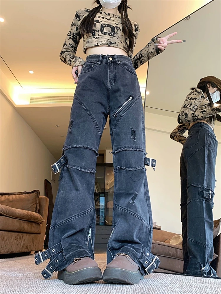 パッチワークデザイン カジュアルパンツ オレボレブラパッチワーク