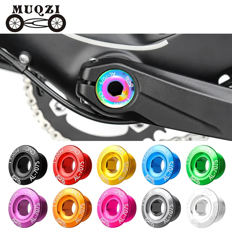 Crank Cover Screw Cap M20 MTB Crankset Crank Cover Aluminum Road Bike Fitting 10 Colors