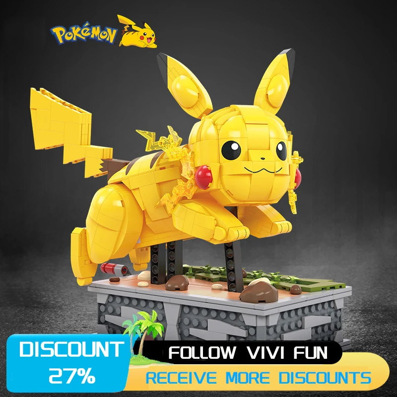 1092 Pcs Mega Pokemon Pikachu Running Collectors Mechanical Transmission  Puzzle Early Education Children's Toys Building Block - AliExpress