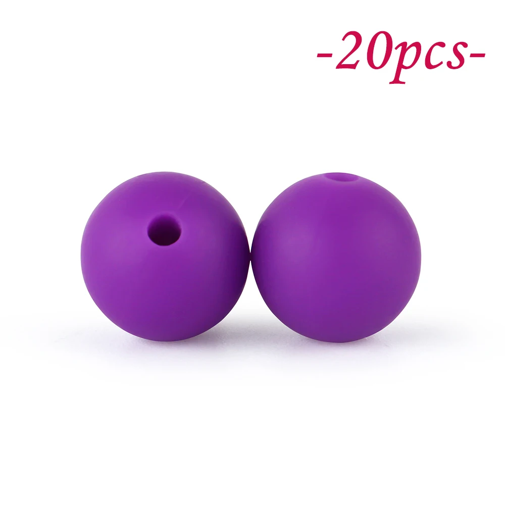 Vibrant Silicone Beads Set for DIY Jewelry & Crafting – 20-Piece Collection