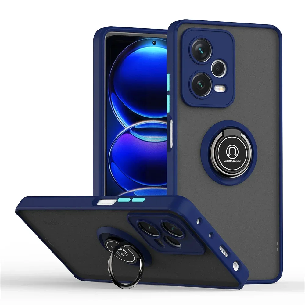 Magnetic Ring Holder Protective Phone Case with Enhanced Grip