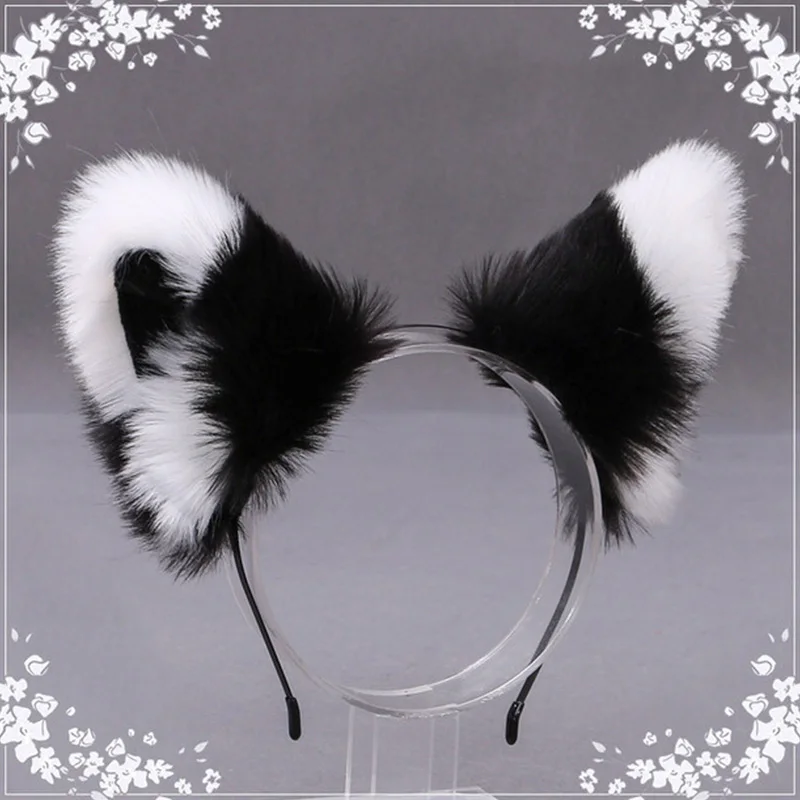 Fox Cat Ear Plush Hair Hoops Cosplay Fluffy Plush Hairband Headband Women Girl Masquerade Party Headwear Hair Accessories