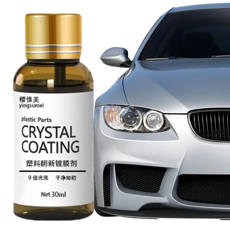 

30ml Car Plastic Restorer Polish For Interior Exterior Trim Long-lasting Cleaner Agent Resists Water Dirt Car Chemicals