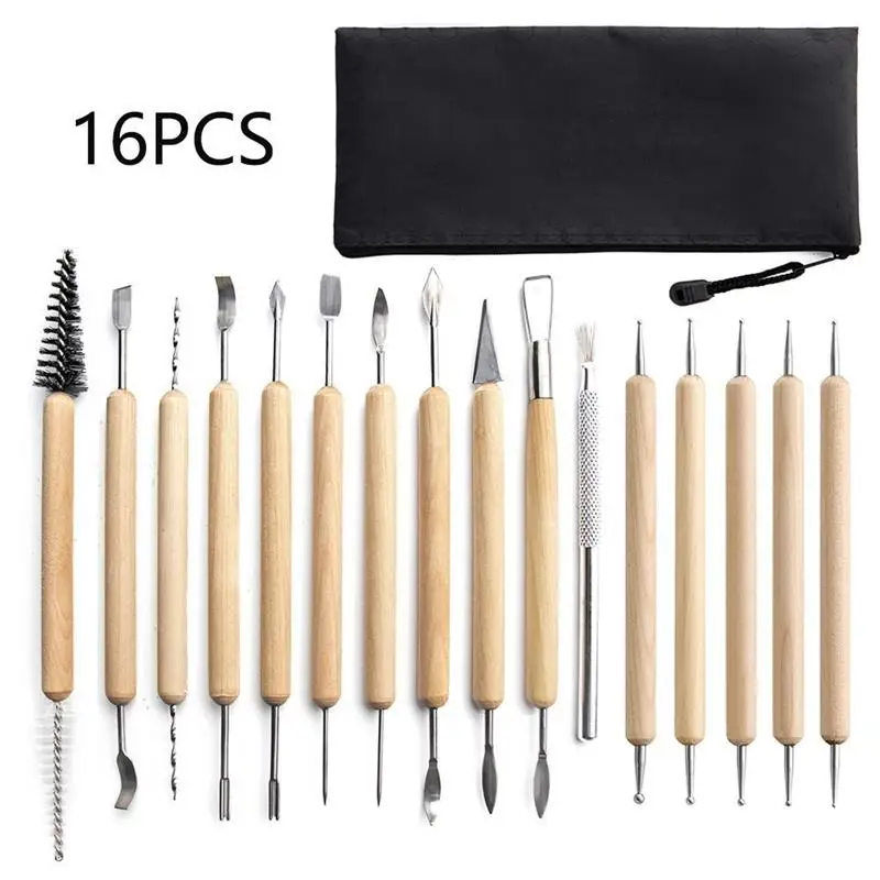 Sffe12645c4e6475e89b833bfe1609527e Pottery Clay Sculpting Tools Set Kit Smoothing Wax Carving Pottery Ceramic Tools Polymer Shapers Modeling Carved Tool Sculpture Mallzona