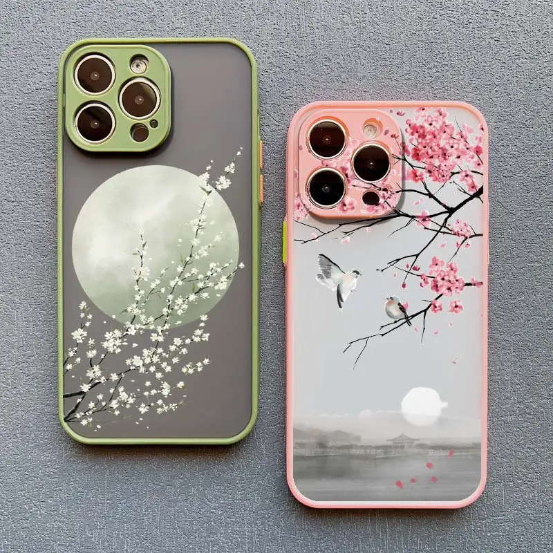 Pink Peach Blossom Floral Phone Case - Elegant Flower Back Cover