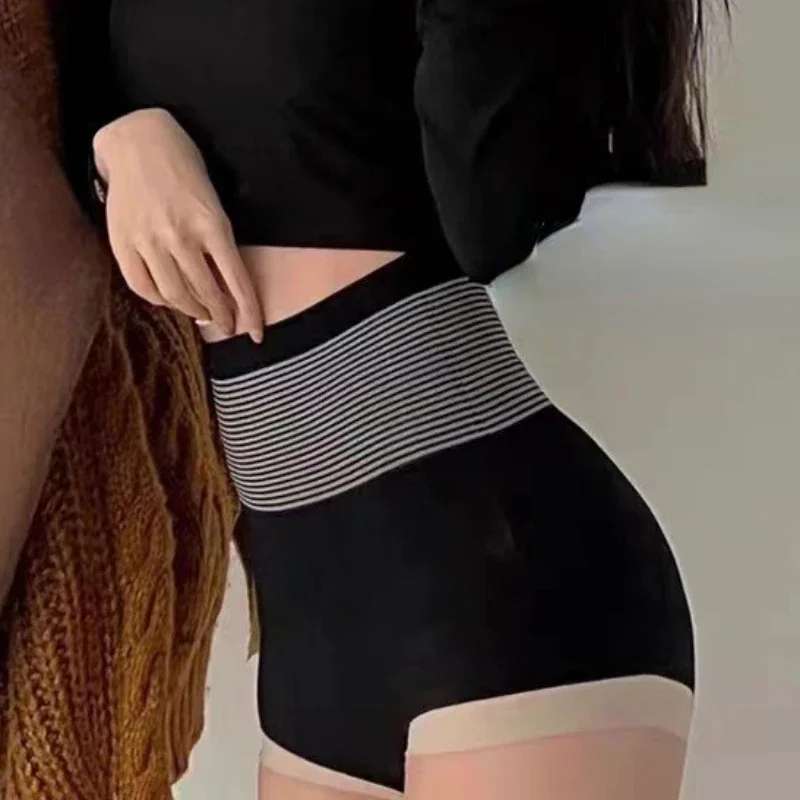 

Женские полосатые Трусики с высокой талией, дышащие трусики для коррекции фигуры, нижнее белье для похудения и живота, бесшовные трусики для подтяжки ягодиц, Корректирующее белье