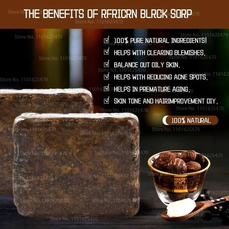 African Black Soap Remove Melanin Anti-aging Beauty Moisturizing Natural Bath Body Treatment