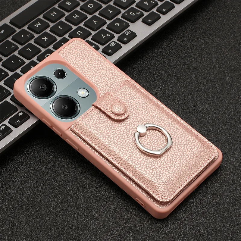 Funda For Xiaomi Poco M6 Pro 4G Case Wallet Card Slots Leather Phone Case For PocoM6Pro Poko Little M 6 Pro M6Pro 4G Back Cover 2